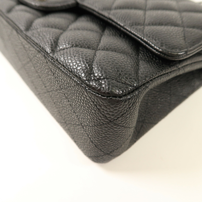 CHANEL 牛皮皮革Classic 25銀扣鏈帶肩背袋-5