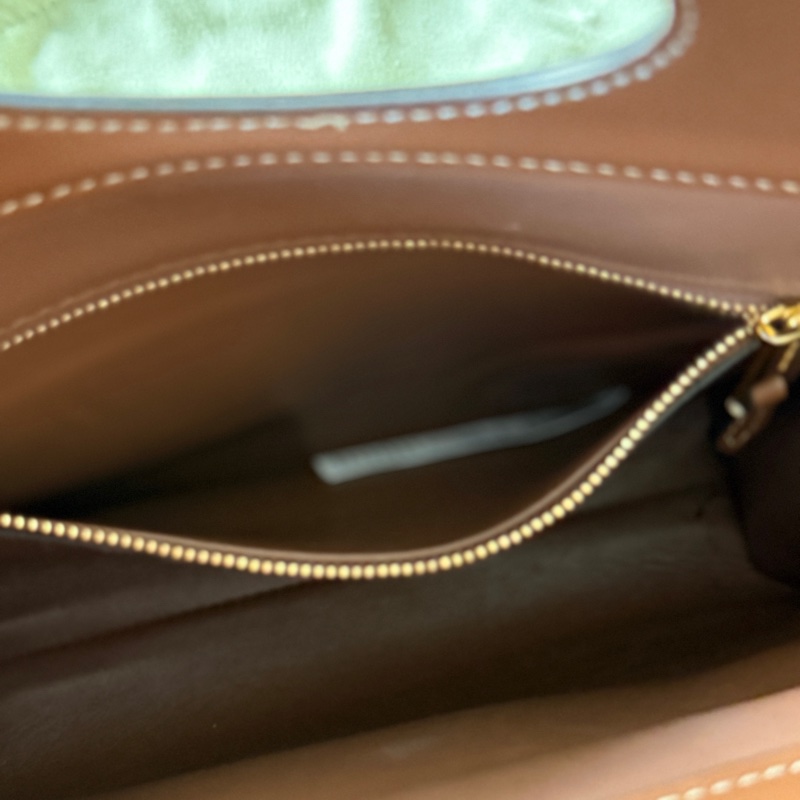 【售】Burberry Pocket Bag(棕框帆布款|附背帶)-13