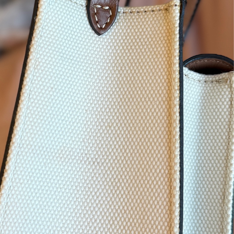 【售】Burberry Pocket Bag(棕框帆布款|附背帶)-16