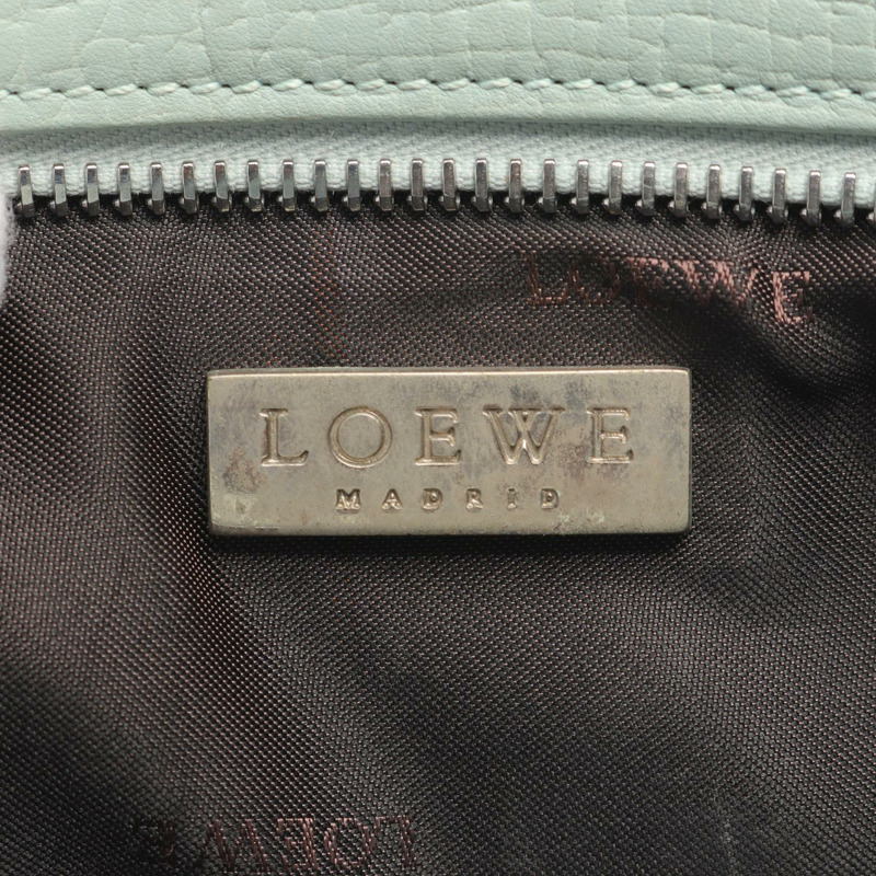 LOEWE 斜背包 皮革 藍色 二手 女士-3