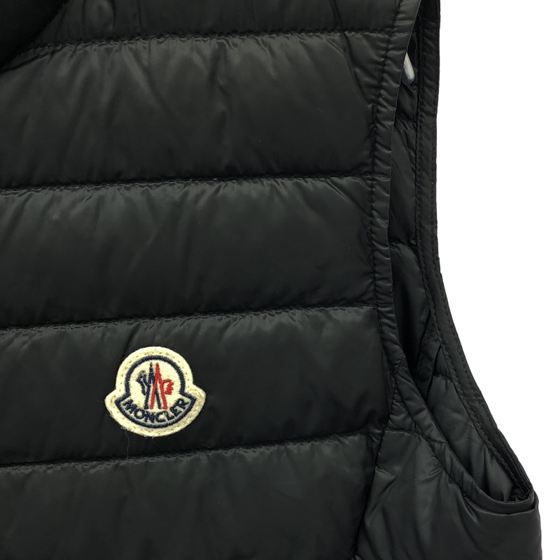 MONCLER 男士尼龍羽絨背心，黑色，3號，二手。-3