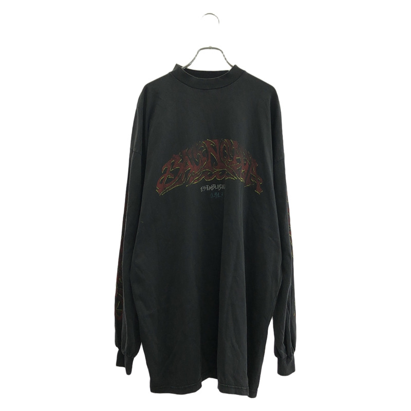 BALENCIAGA T卹 長袖T卹 棉質 黑色 二手 男女通用-0