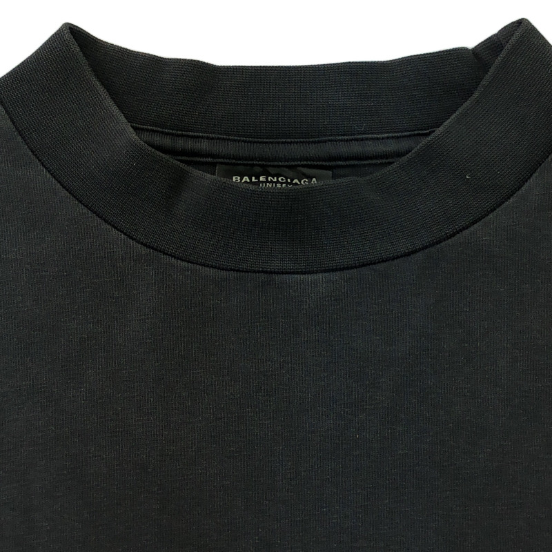 BALENCIAGA T卹 長袖T卹 棉質 黑色 二手 男女通用-9