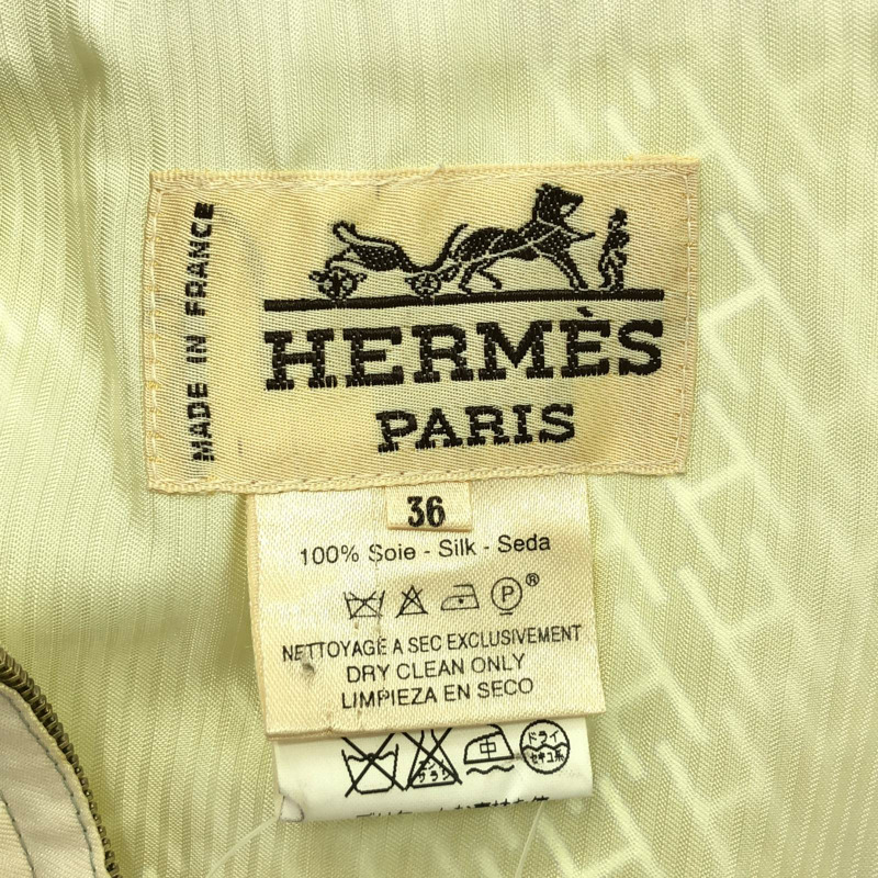 愛馬仕 (HERMES) 無袖絲質背心，綠色，二手女款，尺寸 36-4