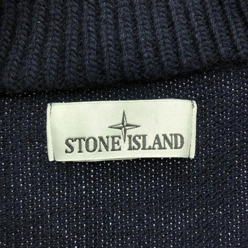 STONE ISLAND 羊毛衫 海軍藍 羊毛開襟衫 海軍藍 二手 男款-4
