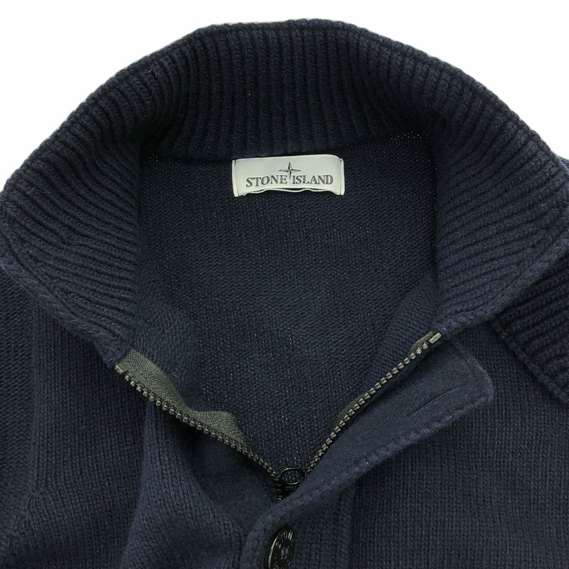 STONE ISLAND 羊毛衫 海軍藍 羊毛開襟衫 海軍藍 二手 男款-9