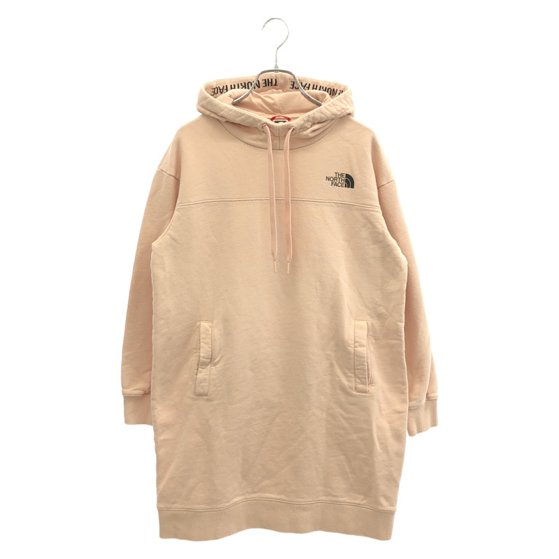 THE NORTH FACE 長款連帽衫 連帽洋裝 淺粉色 棉質洋裝 粉紅色 二手 女款-0