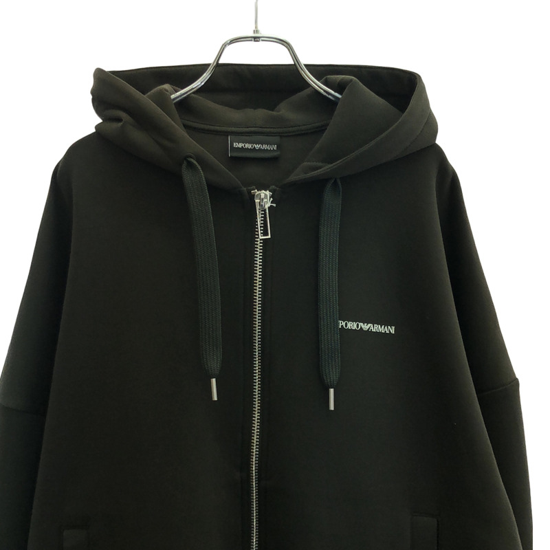 Emporio Armani 拉鍊連帽衫 棉質連帽衫 綠色 二手 男士-2