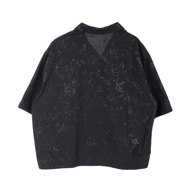 HERMES 短袖外套襯衫 Oxford Fleur Technique #58 棉質海軍藍 二手-1