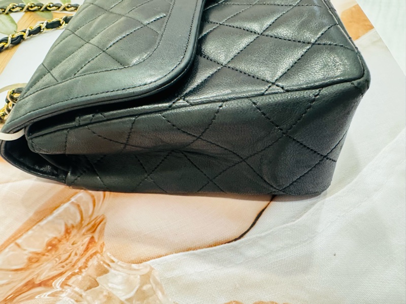 Chanel 香奈兒 老香 Vintage 巴黎限定鴛鴦釦CF金鍊包-5