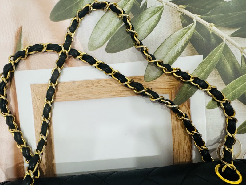 Chanel 香奈兒 老香 Vintage 巴黎限定鴛鴦釦CF金鍊包-9