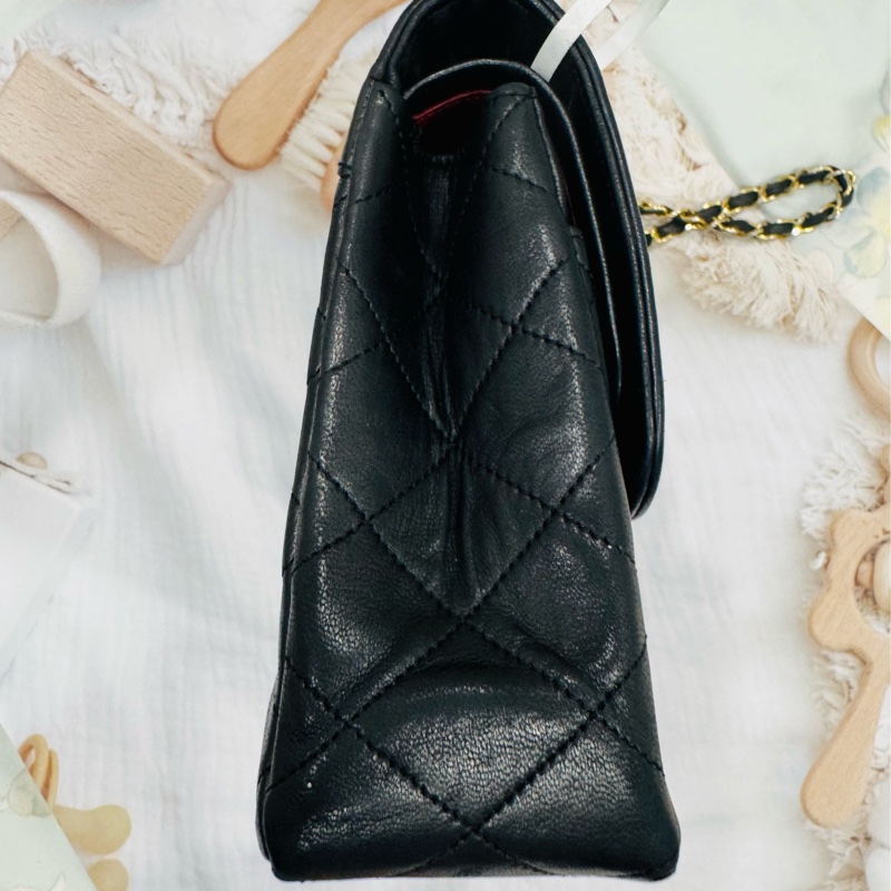 Chanel 香奈兒 老香 Vintage 巴黎限定鴛鴦釦CF金鍊包-26