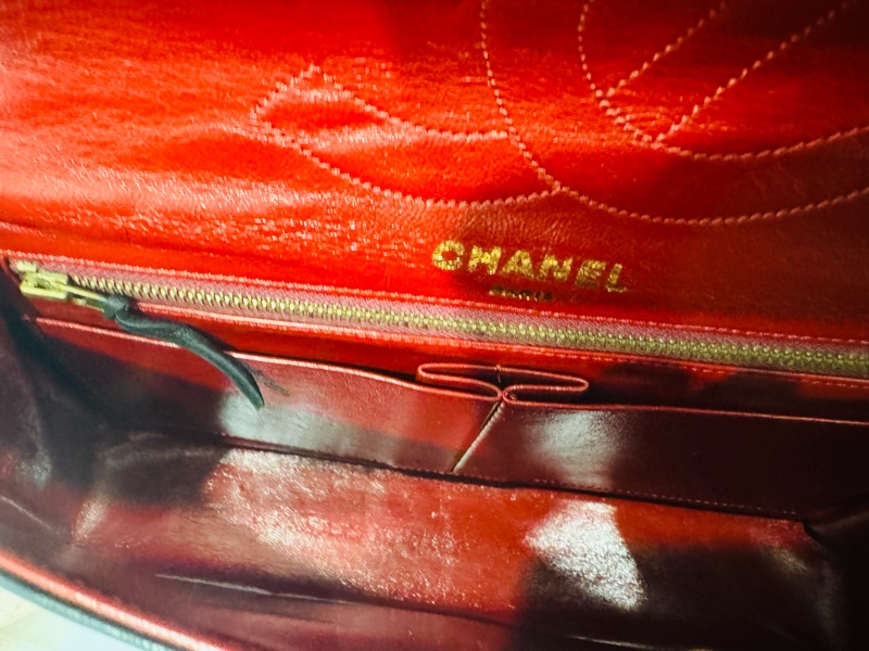 Chanel 香奈兒 老香 Vintage 巴黎限定鴛鴦釦CF金鍊包-30