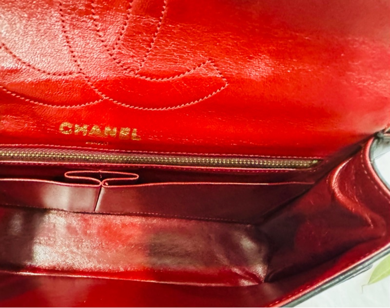 Chanel 香奈兒 老香 Vintage 巴黎限定鴛鴦釦CF金鍊包-33