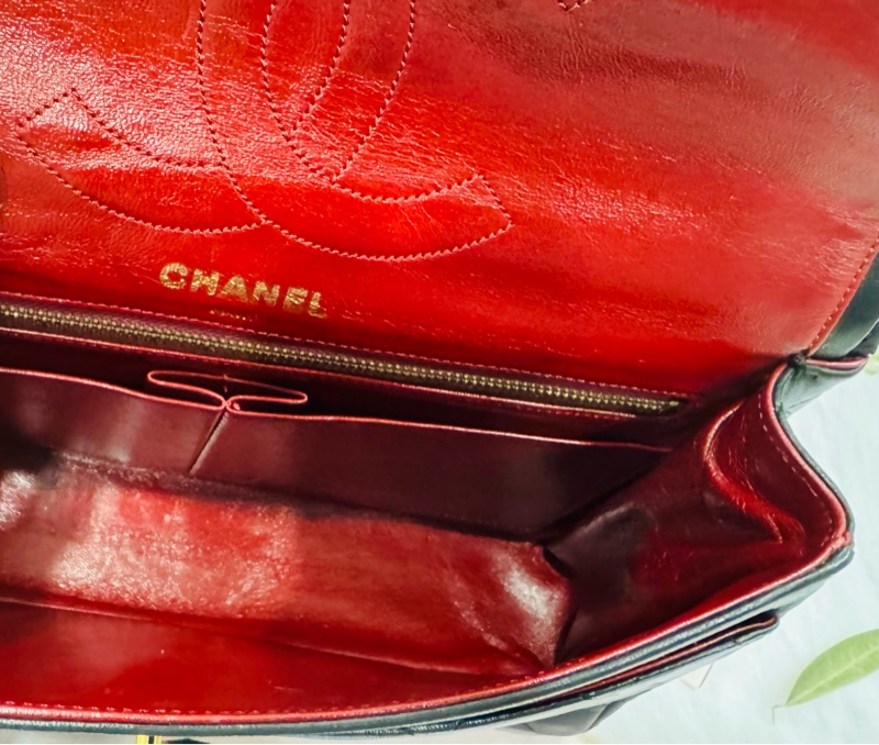 Chanel 香奈兒 老香 Vintage 巴黎限定鴛鴦釦CF金鍊包-34