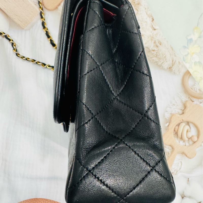 Chanel 香奈兒 老香 Vintage 巴黎限定鴛鴦釦CF金鍊包-41
