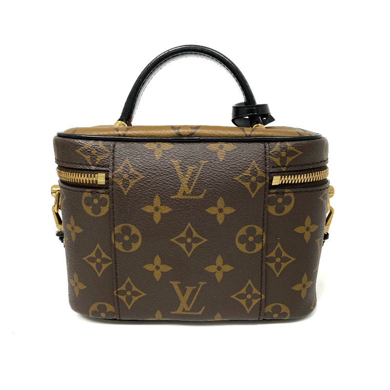 △ Louis Vuitton 路易威登 Vanity Brown Coated Canvas Monogram Chain Vanity Case M45165 啡色塗層帆布經典花紋鏈條化妝袋 M45165 -257008205-2