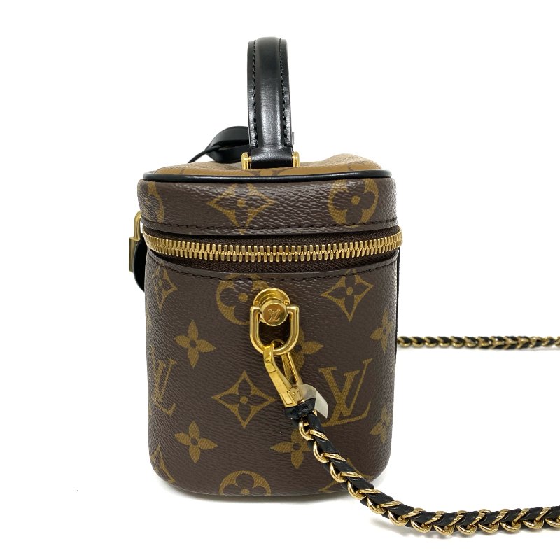 △ Louis Vuitton 路易威登 Vanity Brown Coated Canvas Monogram Chain Vanity Case M45165 啡色塗層帆布經典花紋鏈條化妝袋 M45165 -257008205-3