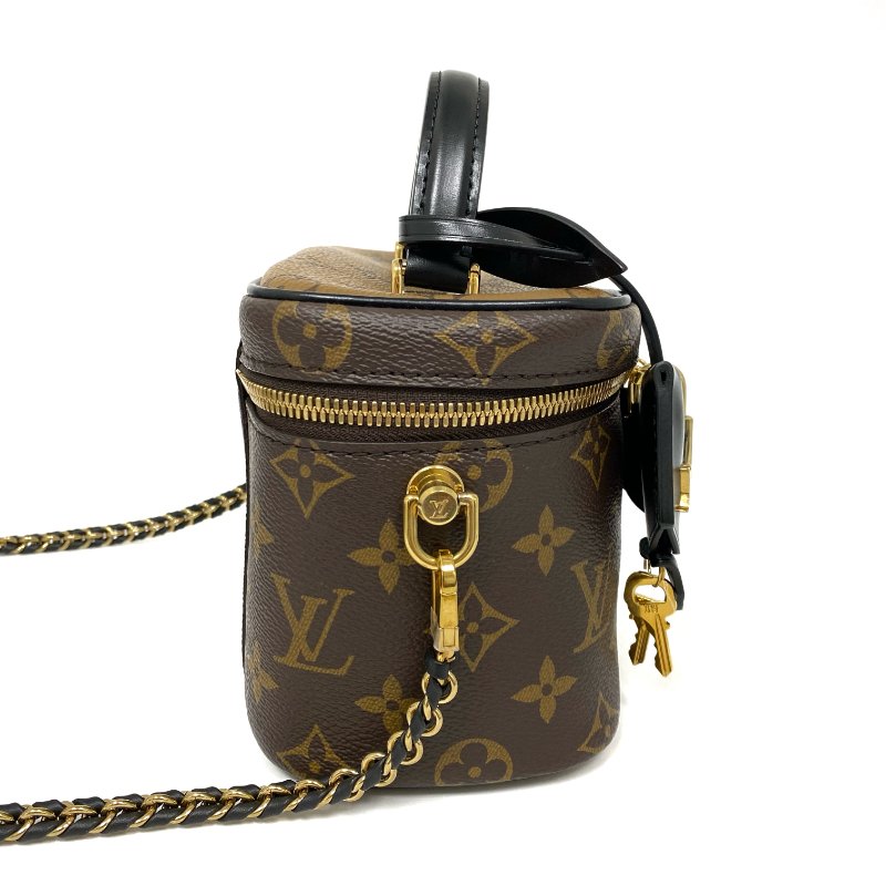 △ Louis Vuitton 路易威登 Vanity Brown Coated Canvas Monogram Chain Vanity Case M45165 啡色塗層帆布經典花紋鏈條化妝袋 M45165 -257008205-4