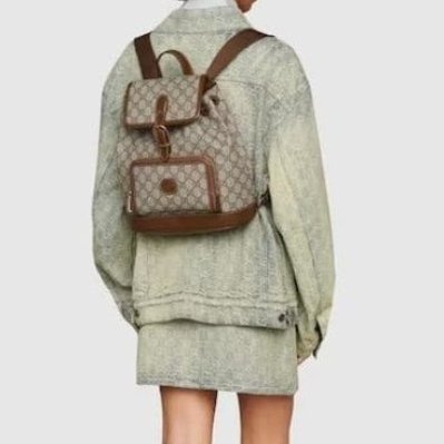 GUCCI PVC防水 後背包/雙肩包 9成新-1