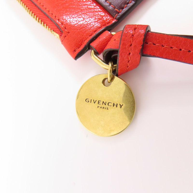 GIVENCHY 牛皮皮革Pouch金扣手拿包-8