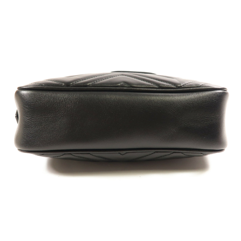 GUCCI 牛皮皮革GG Marmont Small金扣鏈帶肩背袋-3
