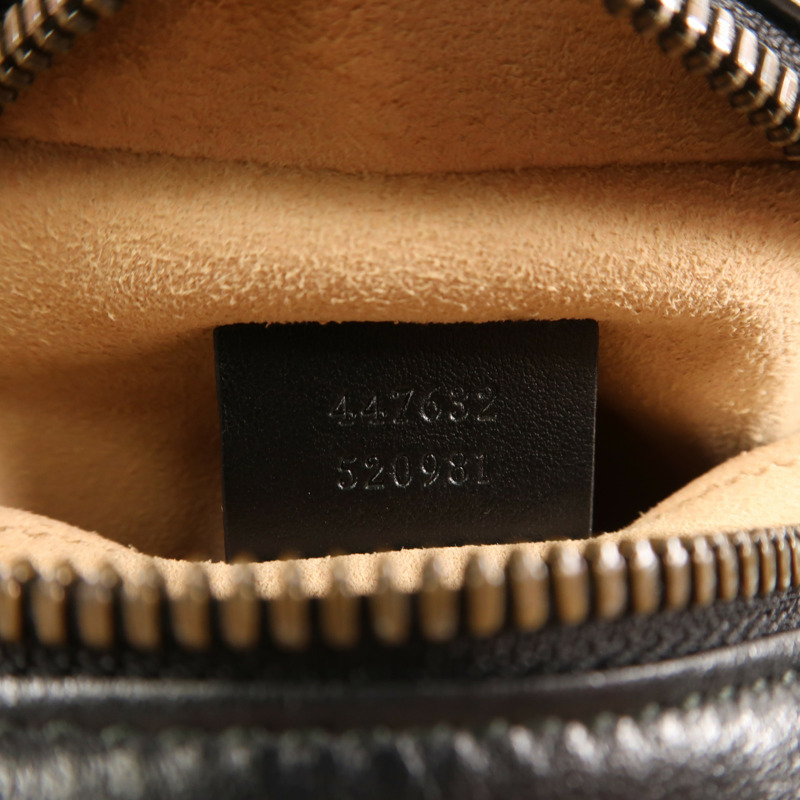 GUCCI 牛皮皮革GG Marmont Small金扣鏈帶肩背袋-13