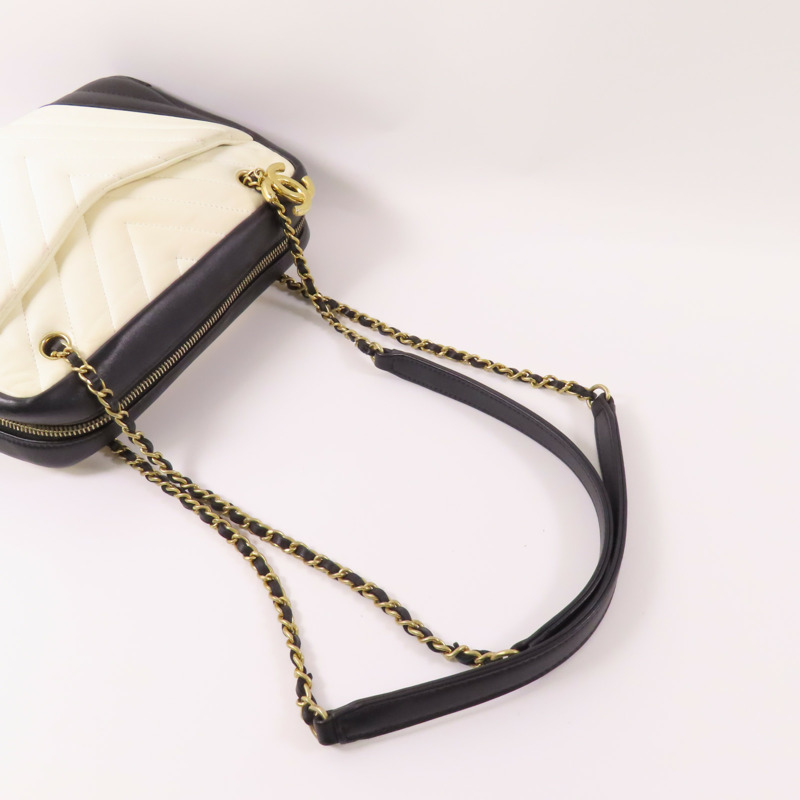 CHANEL 羊皮皮革Chain Shoulder鏈帶肩背袋-4