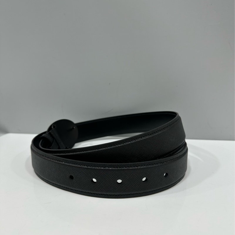 Prada 2CM198 黑色防刮牛皮皮帶 85cm-6