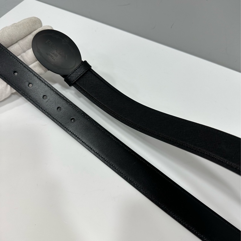 Prada 2CM198 黑色防刮牛皮皮帶 85cm-7