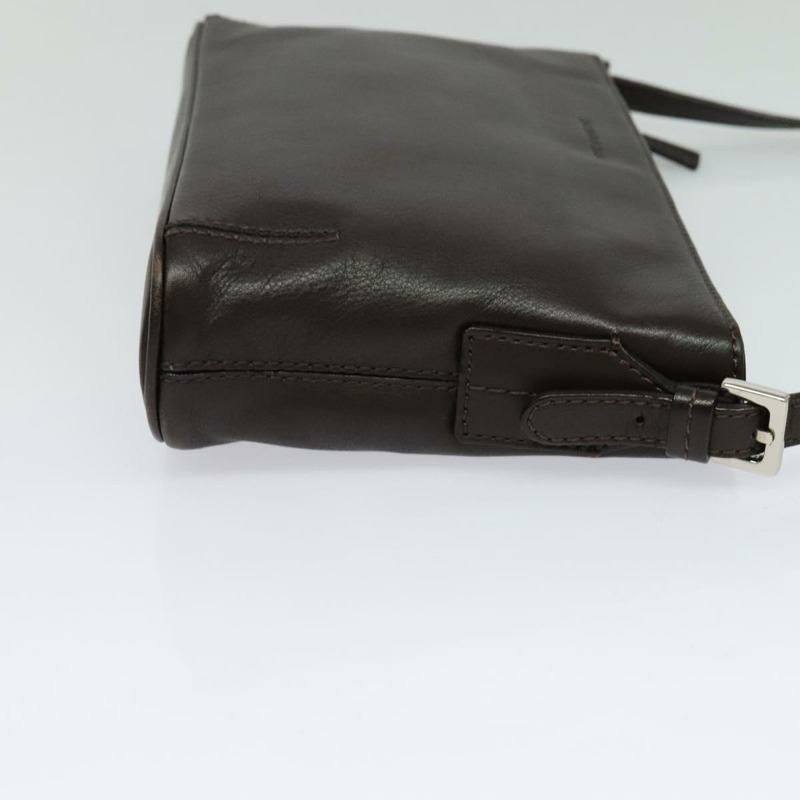 【日本直送】BURBERRY 單肩包 皮革 棕色 銀色 正品 am8212-3