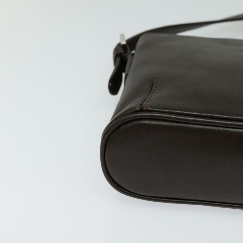 【日本直送】BURBERRY 單肩包 皮革 棕色 銀色 正品 am8212-8