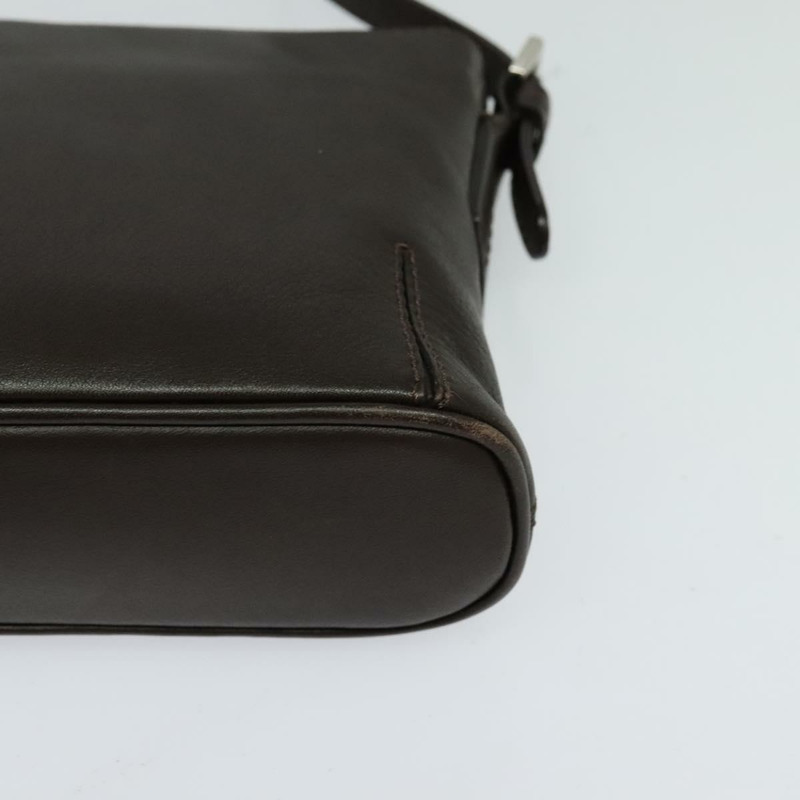 【日本直送】BURBERRY 單肩包 皮革 棕色 銀色 正品 am8212-13