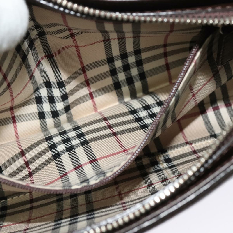 【日本直送】BURBERRY 單肩包 皮革 棕色 銀色 正品 am8212-18