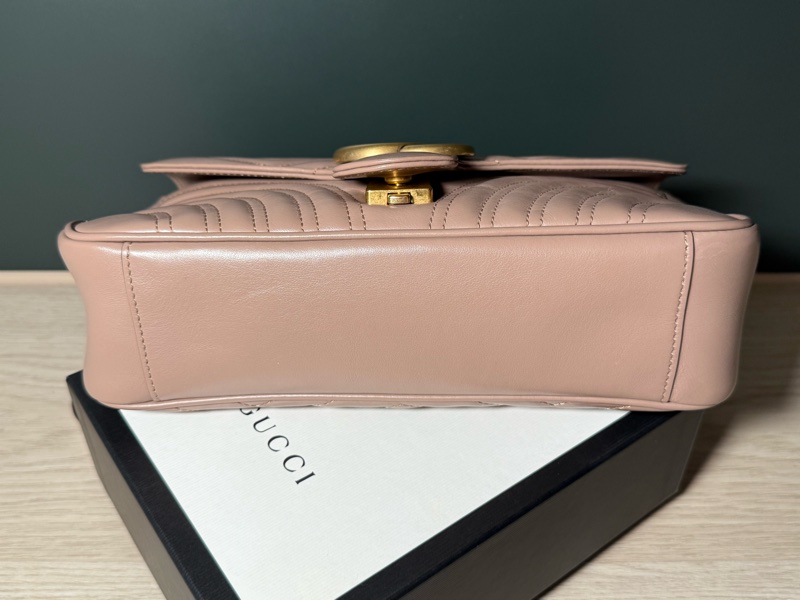 GUCCI GG MARMONT系列 粉藕色 中號 肩背包-2