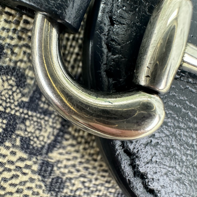 GUCCI Horsebit 1955 海軍藍手機包 斜肩包-6