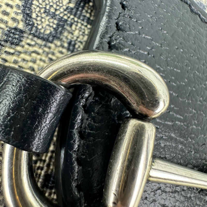 GUCCI Horsebit 1955 海軍藍手機包 斜肩包-8