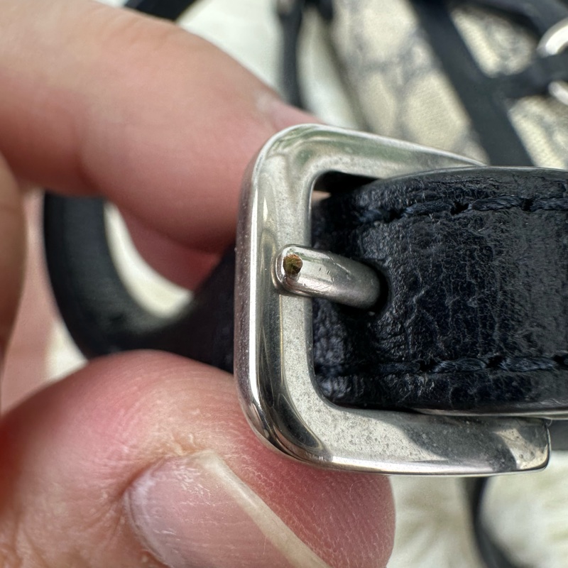 GUCCI Horsebit 1955 海軍藍手機包 斜肩包-12