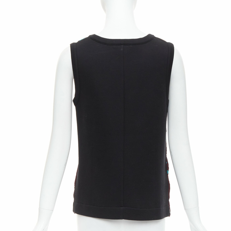 MARNI brown green pink cotton blend tropical floral tank top IT40 S-4