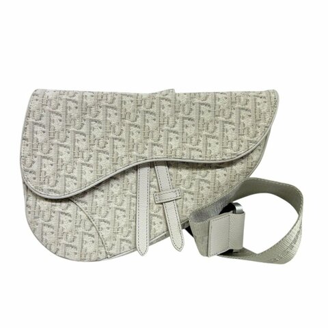 【美收精品】Dior 白色老花馬鞍包 2-311