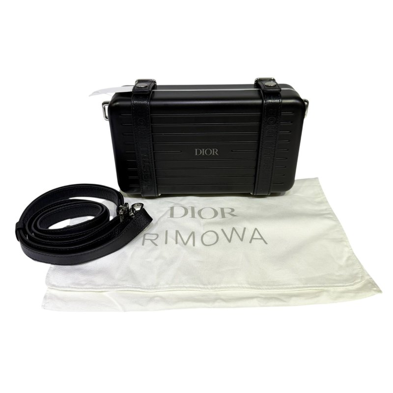 【美收精品】Dior X Rimowa 鋁質和粒面觸感頂級小牛皮手拿包 2-359-15