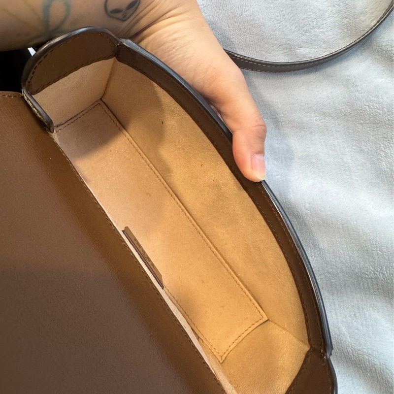 【GUCCI 古馳】GUCCI 1955馬銜釦斜背包(咖)-5