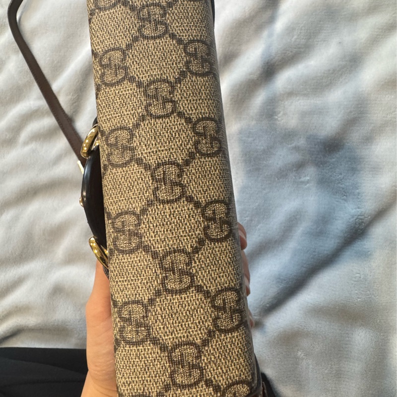 【GUCCI 古馳】GUCCI 1955馬銜釦斜背包(咖)-7