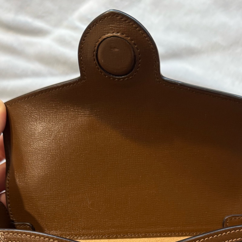 【GUCCI 古馳】GUCCI 1955馬銜釦斜背包(咖)-16