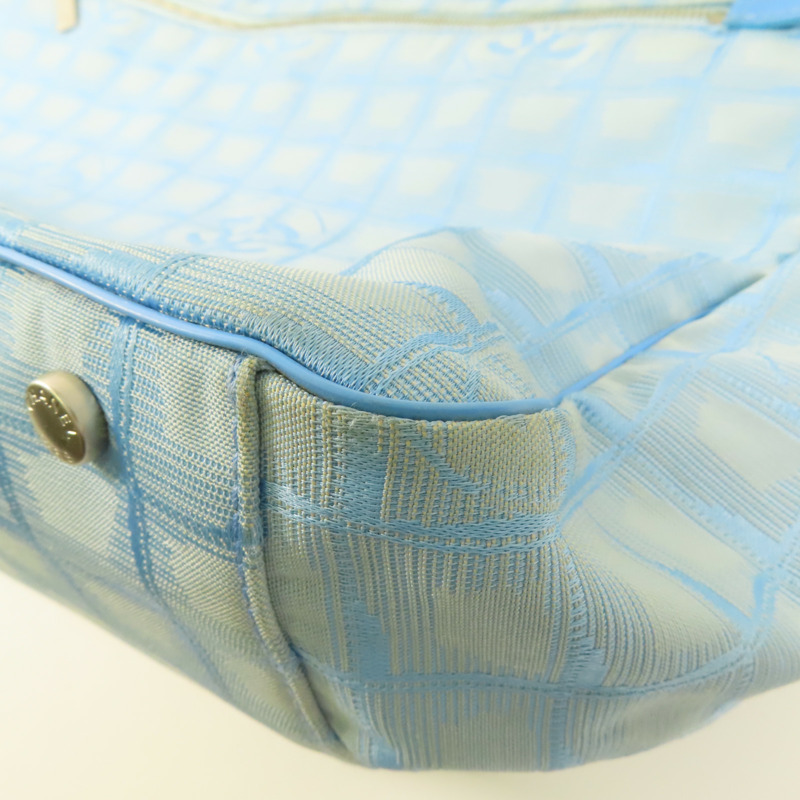 CHANEL 尼龍New Travel Line Tote銀扣手挽袋-9