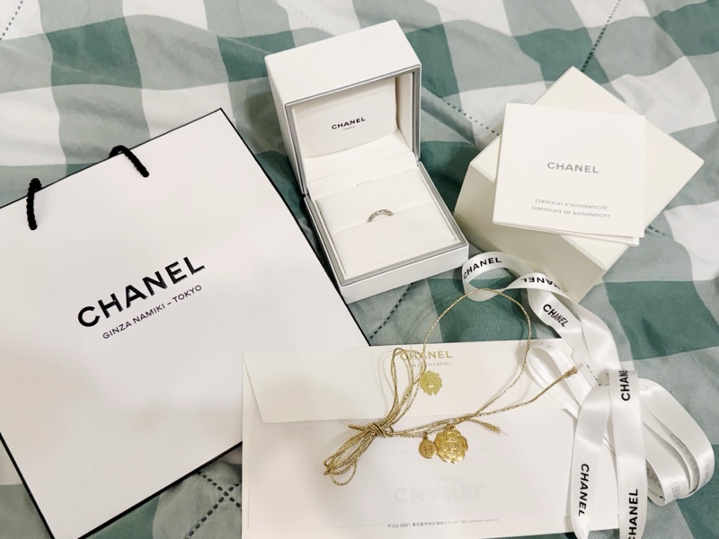 chanel coco crush日韓限定五鑽鉑金尾戒 45碼-0