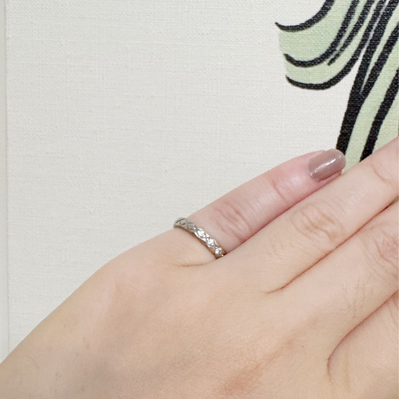 chanel coco crush日韓限定五鑽鉑金尾戒 45碼-4