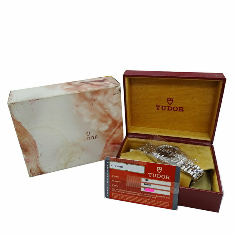 帝舵 TUDOR 20010 運動系列手錶男式日期自動 AT 不鏽鋼 SS 銀色黑色拋光-8