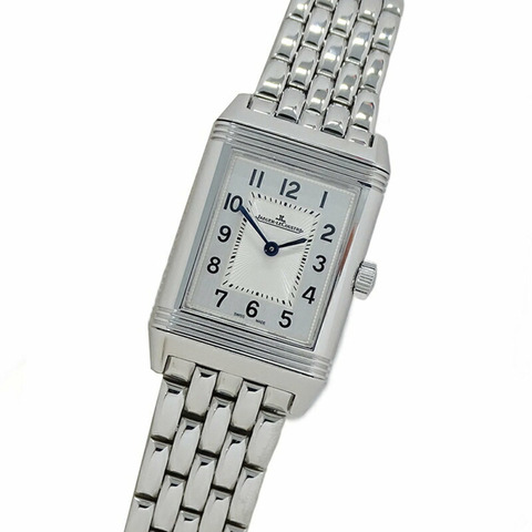 Jaeger-LeCoultre Reverso Classic Q2608130 女士腕錶，手動上鍊，不鏽鋼，銀色，方形，已檢修和拋光