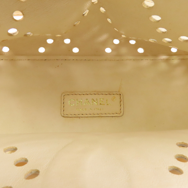 CHANEL PVC Hand Bag金扣手挽袋-5